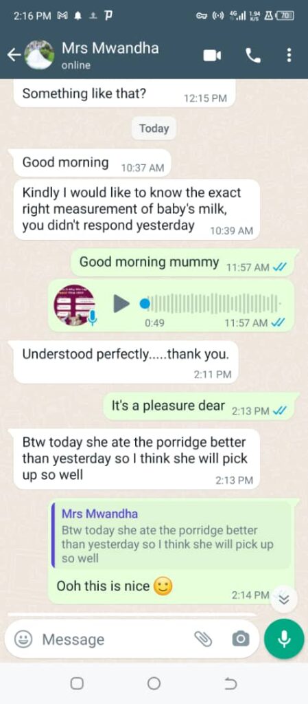 Aunt porridge testimonies